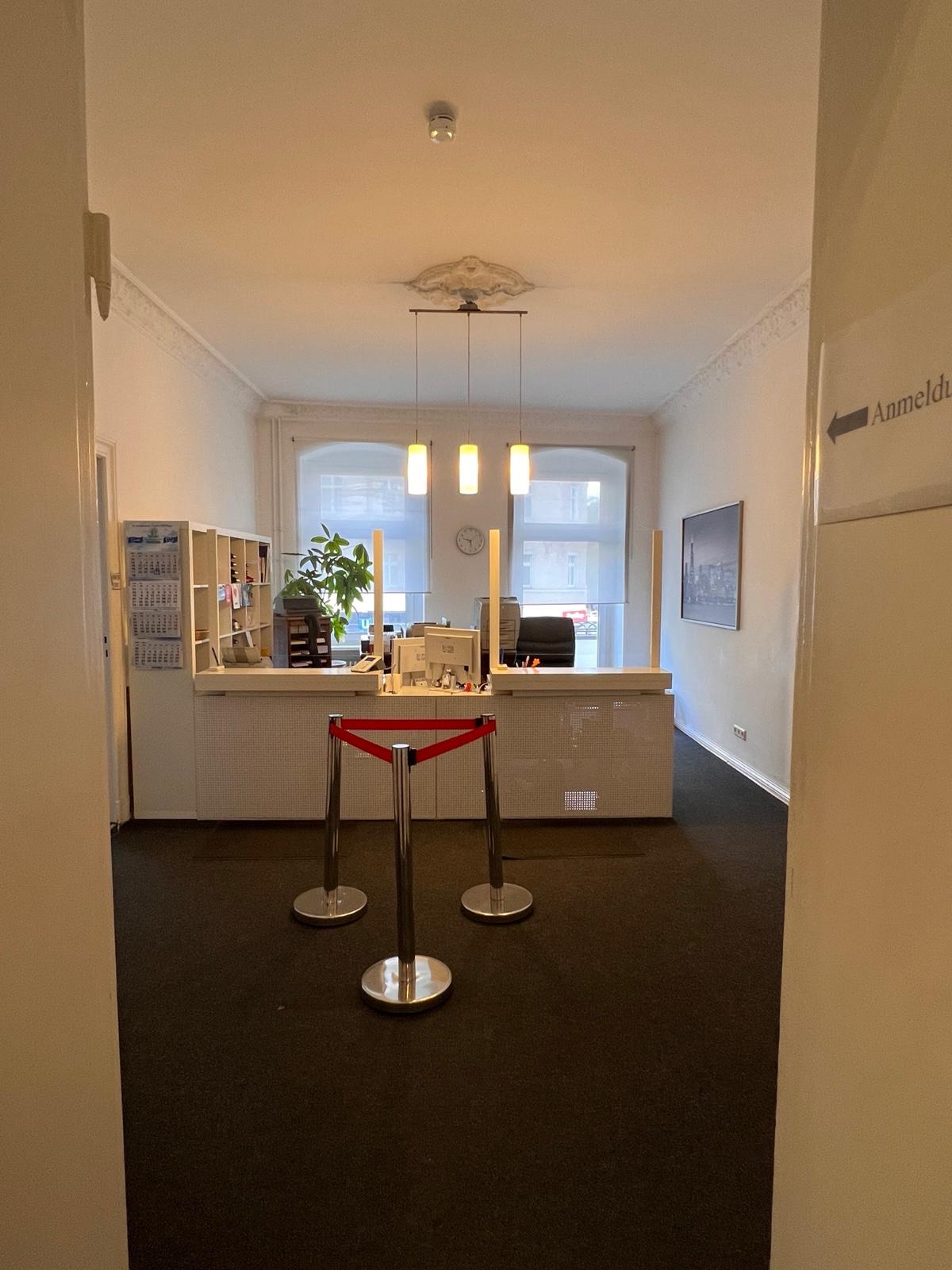 Empfangsbereich der Praxis